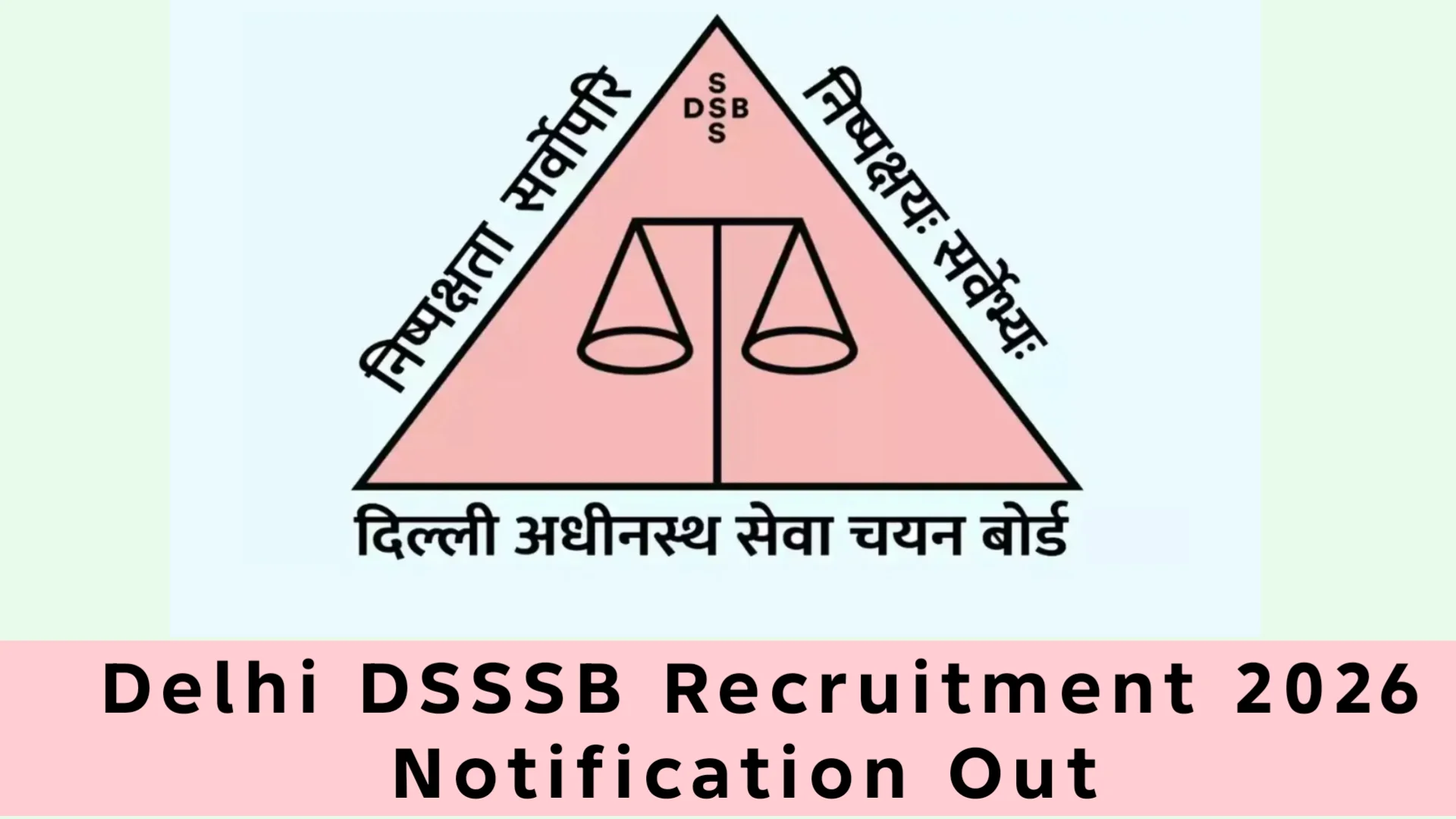 Delhi DSSSB Recruitment 2026