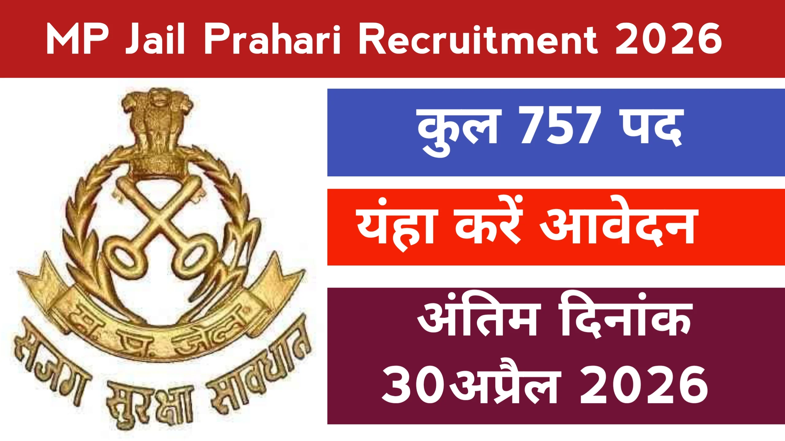 MP Jail Prahari Recruitment 2026