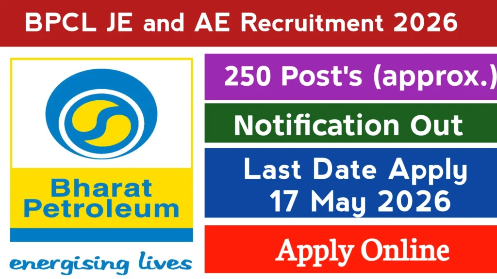 BPCL Junior Executive and Associate Executive Recruitment 2026