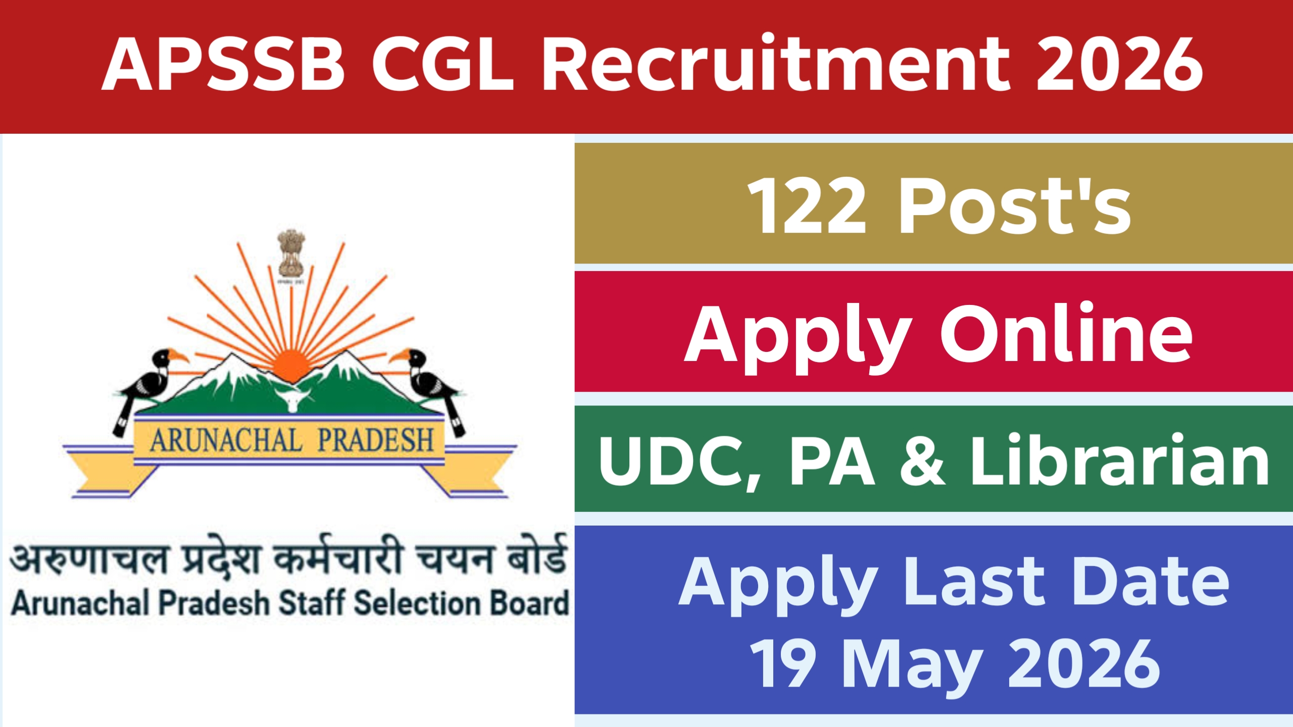 APSSB CGL New Recruitment 2026