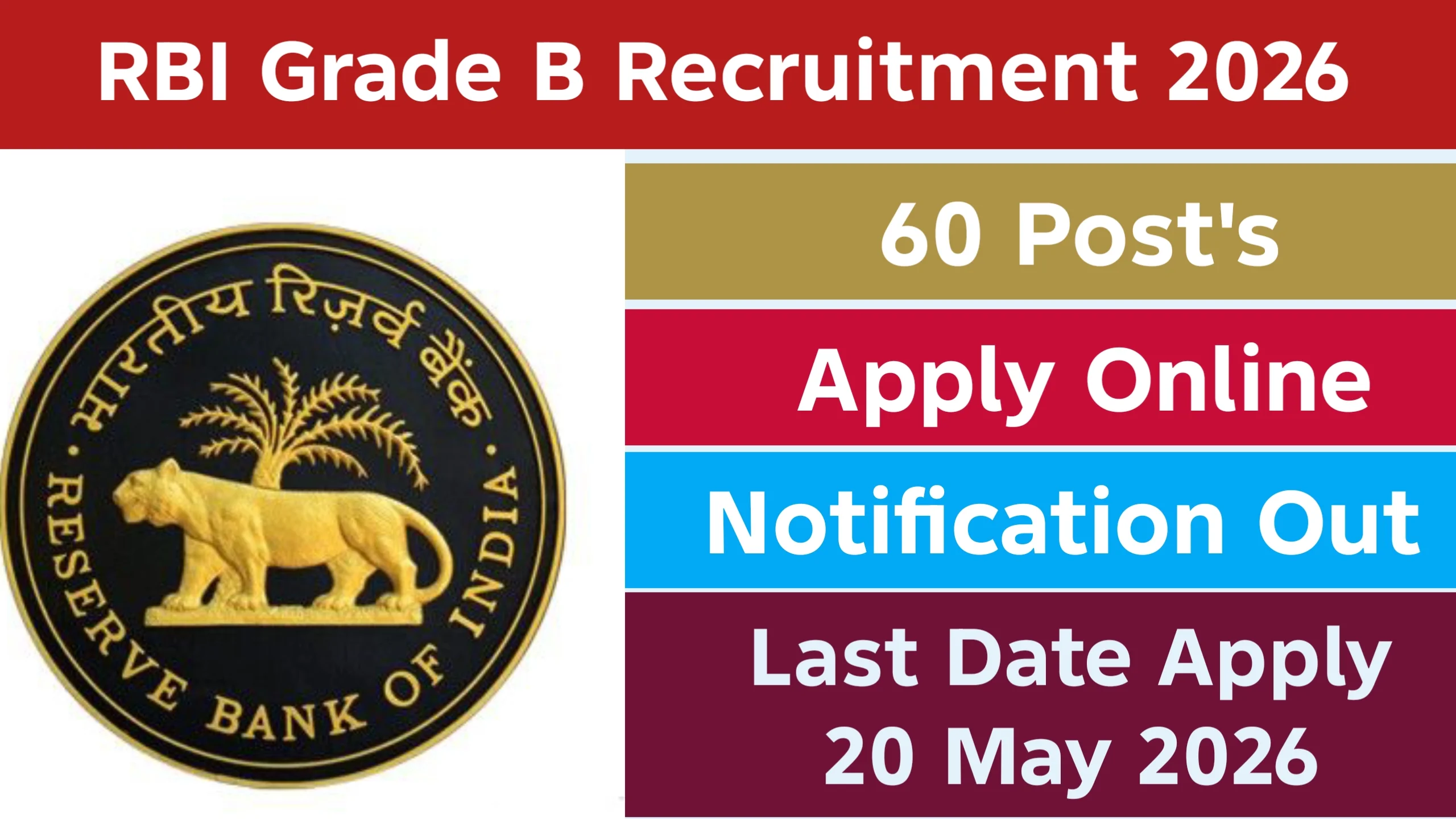 RBI Grade B Recruitment 2026