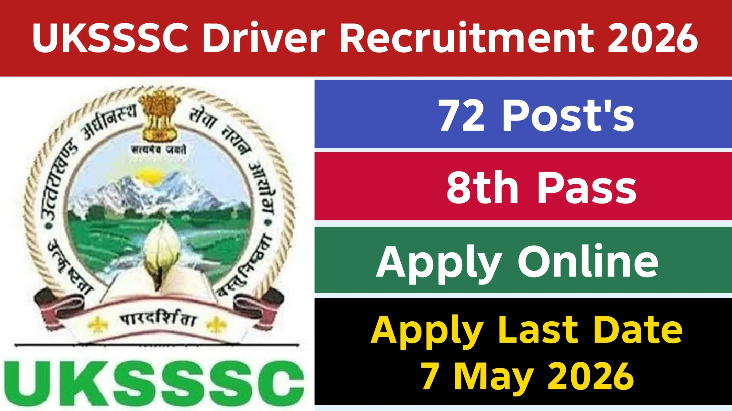 UKSSSC Driver Recruitment 2026