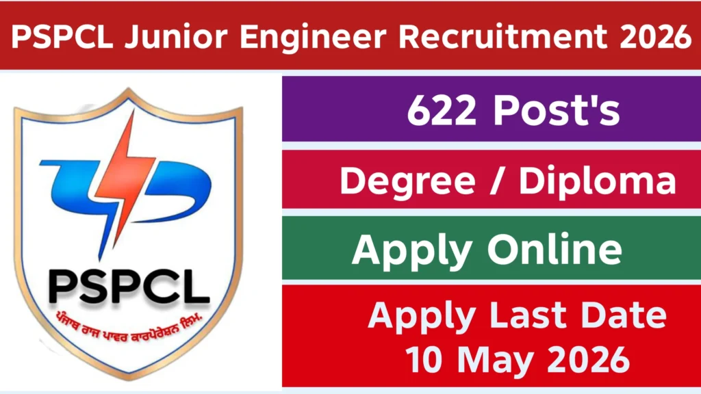 PSPCL Junior Engineer Recruitment 2026