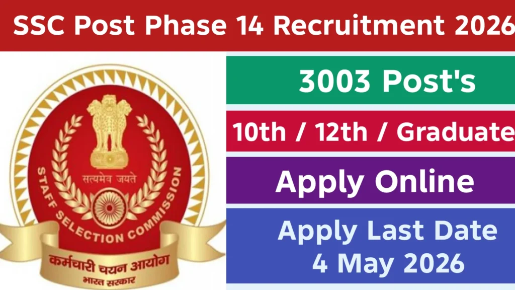 SSC Selection Post Phase 14 Recruitment 2026