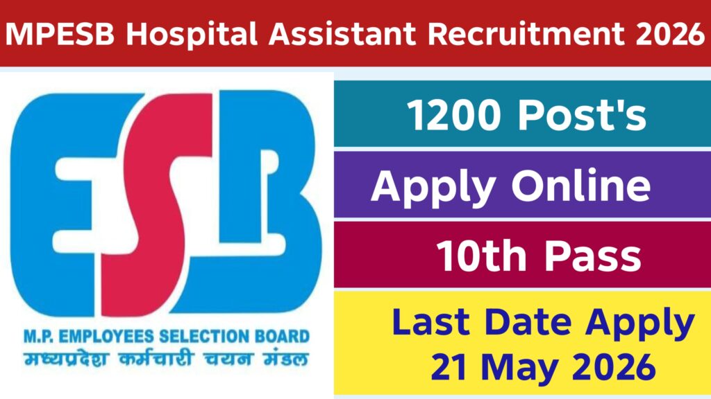 MPESB Hospital Assistant Recruitment 2026