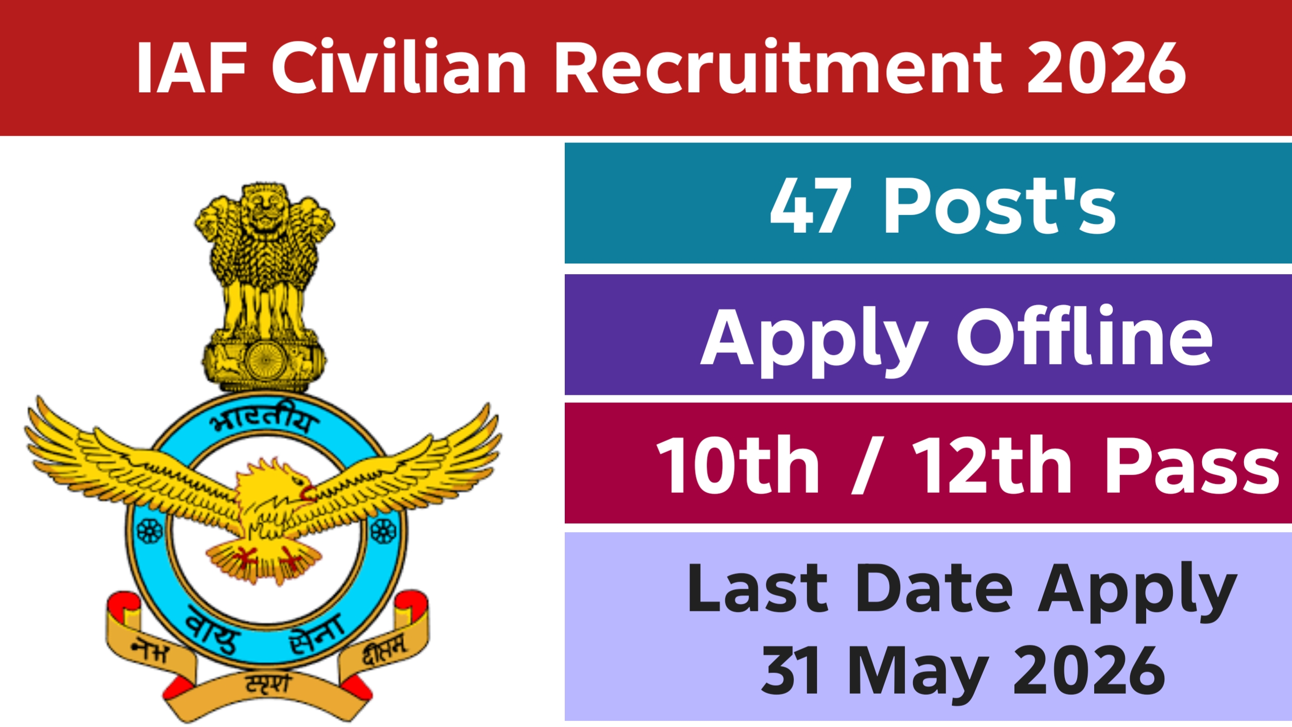 Indian Air Force Civilian Recruitment 2026