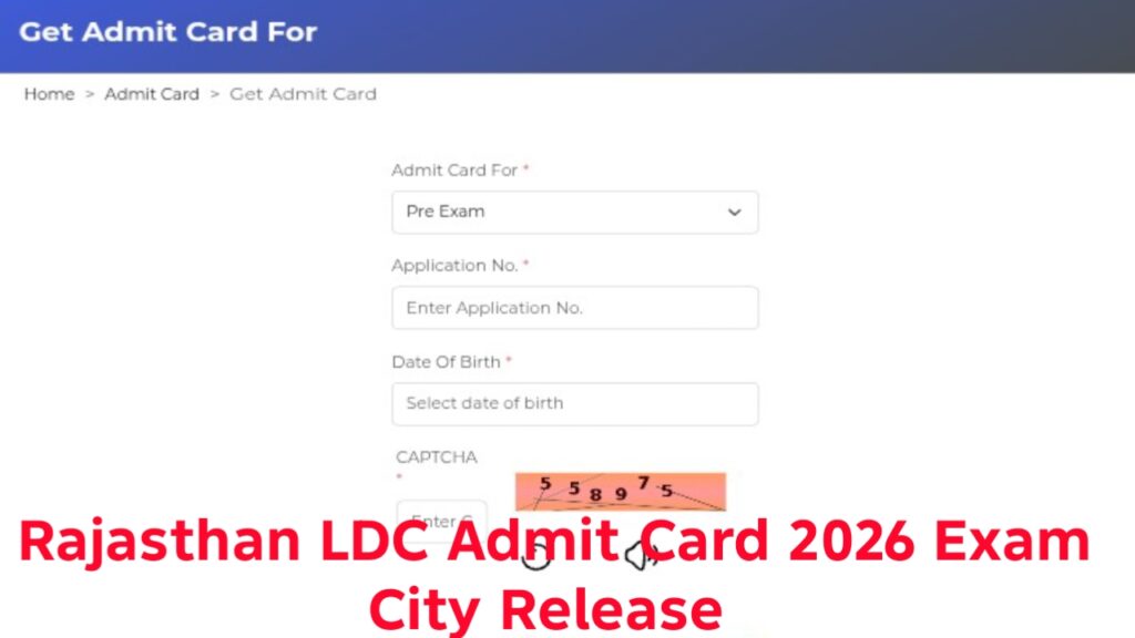Rajasthan LDC Admit Card 2026